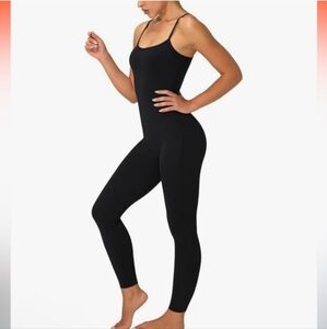 NWOT OQQ Black Spaghetti Strap Jumpsuit. Size M.